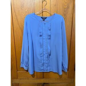 Lands' End The Outfitters Periwinkle Pintuck Blouse – 24W